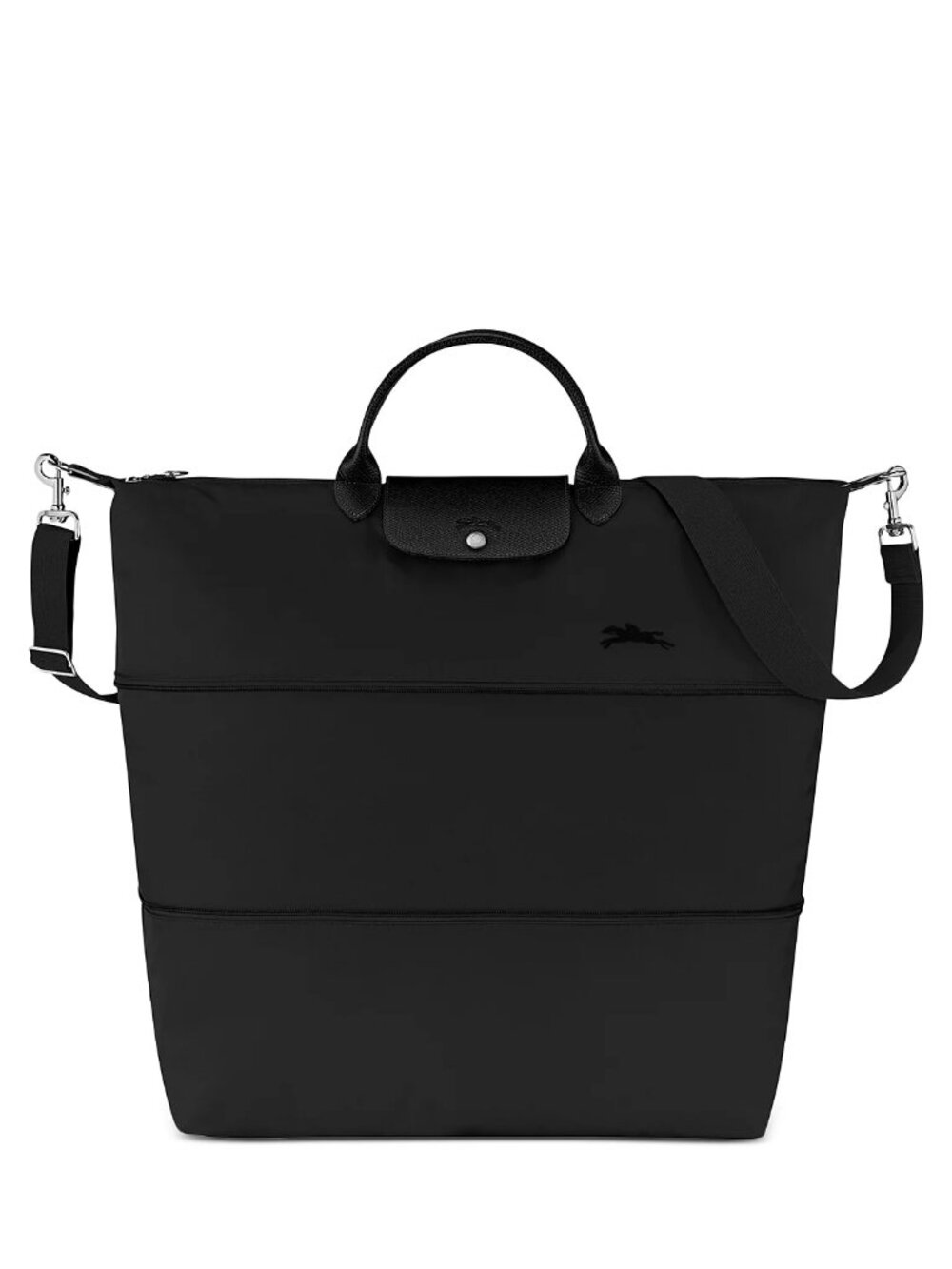 Longchamp Le Pliage Green Expandable Travel Bag - Black